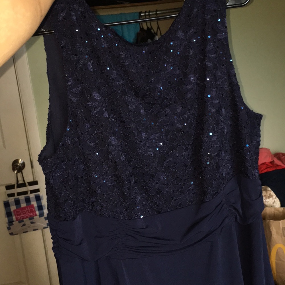 Long blue dress